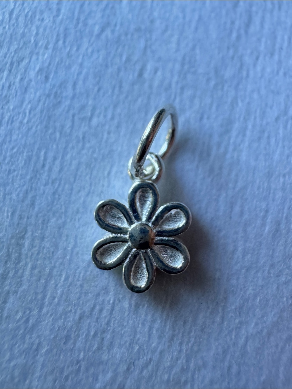 Sterling Silver 925 Daisy Flower Charm For Bracelet Necklace